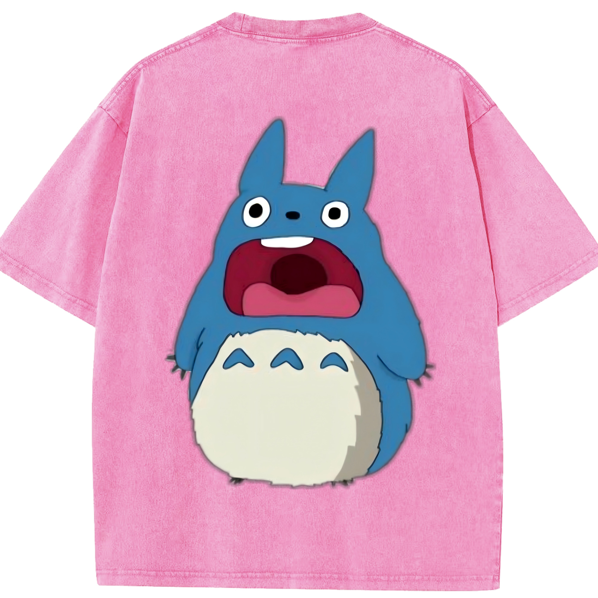 （画像用） となりのトトロ 草壁メイ 草壁サツキ My Neighbor Totoro Satsuki Kusakabe Mei Kusakabe 綿100% ヴィンテージ風 半袖Tシャツ（背面プリント）